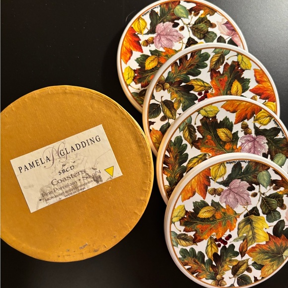 Pamela Gladding Autumn Leaf Coasters Set - Picture 1 of 2